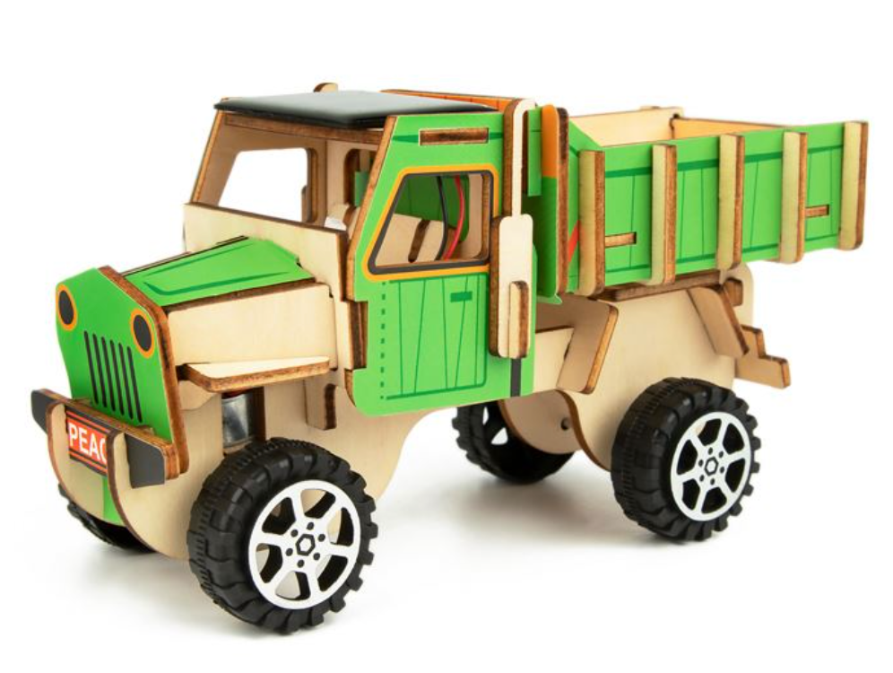 DIY 3D Wooden Cars Solar Truck